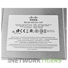 Load image into Gallery viewer, NEW Cisco Meraki MS350-24P-HW 24x 1GB PoE+ RJ-45 4x 10GB SFP+ Unclaimed Switch
