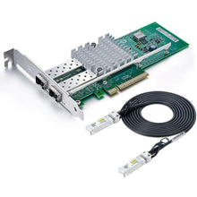 Load image into Gallery viewer, 10Gtek for Intel E10G42BTDA 82599ES Chip 10GbE Ethernet Converged Network Adapter X520-DA2/X520-SR2, PCI-E X8 Dual SFP+ Port-FoxTI