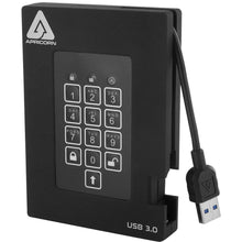 Load image into Gallery viewer, Apricorn Aegis Padlock Fortress FIPS 140-2 Level 2 Validated 256-bit Encrypted USB 3.0 Hard Drive with PIN Access, 1 TB-FoxTI