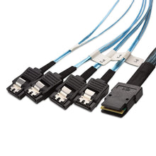 Load image into Gallery viewer, Cabo Internal Mini SAS to SATA Cable (SFF-8087 to SATA Forward Breakout) 3.3 Feet-FoxTI