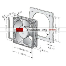 Load image into Gallery viewer, Ebm papst 4214/2HPU 12038 24V 0.19A 4.6W 4-wire waterproof cooling fan-FoxTI