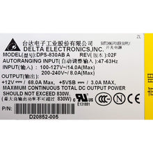 Cargar imagen en el visor de la galería, Fonte FXX830WPSU Delta Electronics D20852-005 PFC 830 Watt Switching Redundant Hot-Swap Server Power Supply DPS-830AB Intel SC54 SC5400 SC5400BRP SC5400LX SC5400LXI SC5400BRPNA SC5400LXNA 830W-FoxTI