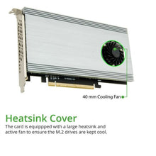 Cargar imagen en el visor de la galería, Controladora Quad M.2 M-key NVMe Slot PCIe 3.0 x16 Bifurcation Riser Controller Card Non-RAID - MFerraz Tecnologia