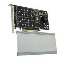 Cargar imagen en el visor de la galería, Controladora Quad M.2 M-key NVMe Slot PCIe 3.0 x16 Bifurcation Riser Controller Card Non-RAID - MFerraz Tecnologia