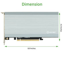 Cargar imagen en el visor de la galería, Controladora Quad M.2 M-key NVMe Slot PCIe 3.0 x16 Bifurcation Riser Controller Card Non-RAID - MFerraz Tecnologia