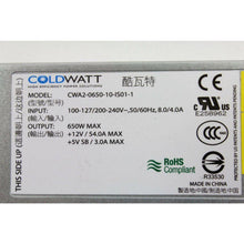 Cargar imagen en el visor de la galería, Supermicro CWA2-0650-10-1S01-1 Coldwatt CWA2-0650-10-SM01 650W Power Supply Unit 786301698107-FoxTI