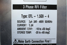 Carregar imagem no visualizador da galeria, Fuji Electric EFL-1.5G9-4 3 Phase RFI Filter
