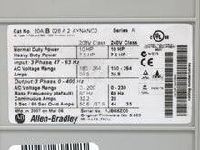 Carregar imagem no visualizador da galeria, 20AB028A2AYNANC0 By Allen Bradley 240V 10HP 60Hz Adjustable Frequency AC Drive
