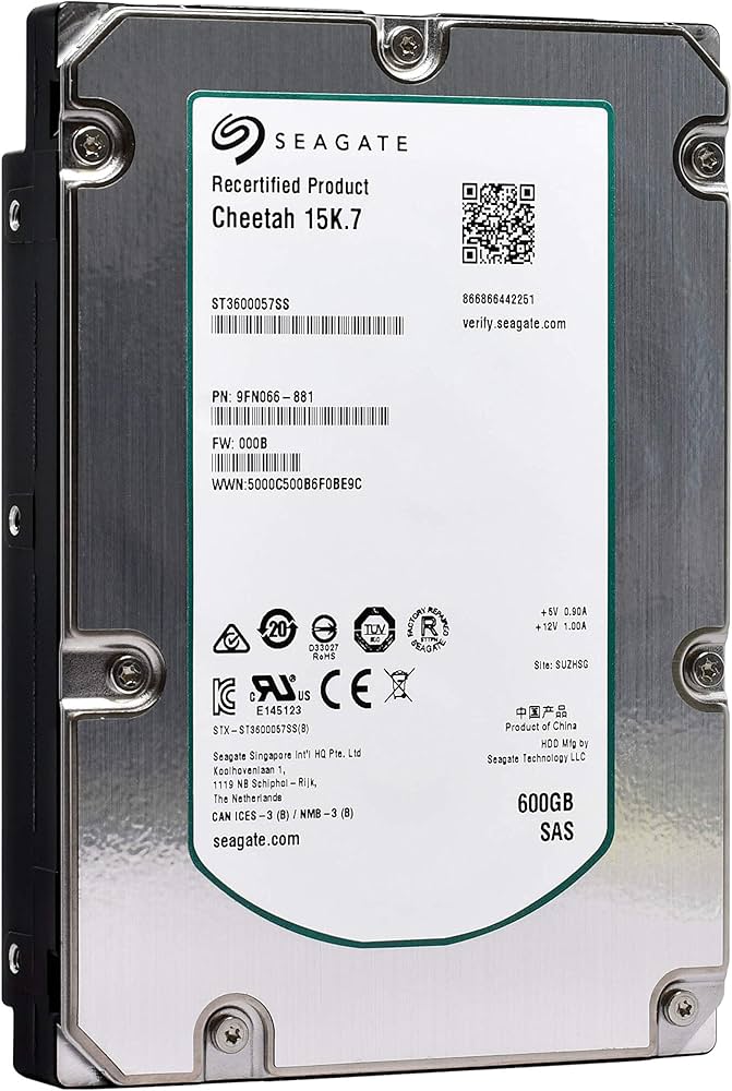 Seagate ST3600057SS Cheetah 15K.7 600GB Drive,Internal,15000RPM,3.5