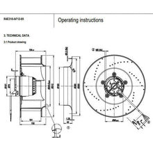 Carregar imagem no visualizador da galeria, Ebmpapst R4E310-AF12-05 centrifugal fan 0.67A AC230V 150W ABB inverter fan-FoxTI
