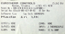 Load image into Gallery viewer, 808/0/0/0/0/0/QLS By Eurotherm vertical temperature controller 808 Series NFSP
