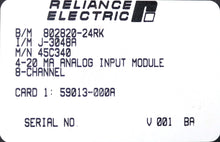 Load image into Gallery viewer, 45C340 By Reliance Electric J-3048A 4-20-MA Analog Input Module NSFP AutoMate
