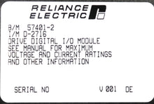 Carregar imagem no visualizador da galeria, 57401-2 By Reliance Electric Drive Digital I/O Module AutoMax
