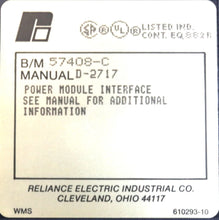 Carregar imagem no visualizador da galeria, 57C408 By Reliance Electric Power Module Interface AutoMax
