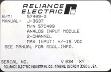 Carregar imagem no visualizador da galeria, 57C409 By Reliance Electric 2-CH Analog Input Module AutoMax
