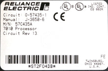 Carregar imagem no visualizador da galeria, 57C435A By Reliance Electric 7010 25 MHZ CPU Speed Processor Module AutoMax
