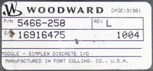 Cargar imagen en el visor de la galería, 5466-258 By Woodward Simplex Discrete I/O Module
