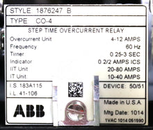 Cargar imagen en el visor de la galería, 1876247B By Westinghouse Overcurrent Relay
