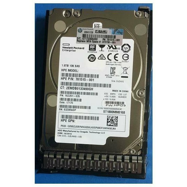 HPE EG001800JWFUU 1.8 TB Hot-swap HDD - 2.5