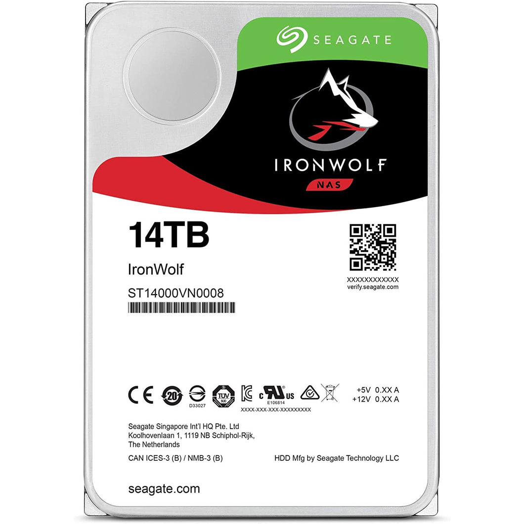 Seagate IronWolf Pro ST14000NE0008 14TB 7200 RPM 256MB Cache SATA 6.0Gb/s 3.5