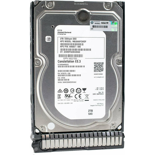 HP Gen 8 | 652757-B21 | 2TB 7.2K RPM SAS 6Gb/s | 3.5