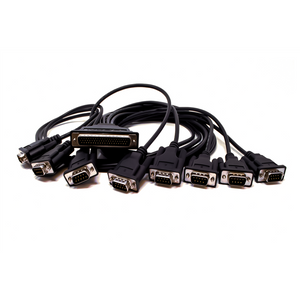 CBL-M62M9x8-100 - 8 Ports Male DB62 to DB9 RS-232 Connection Cable, 100cm cable