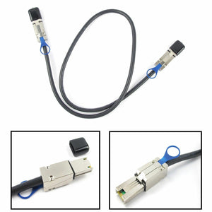 External Multila Mini SAS SFF-8088 to SFF-8088 Cable Mini SAS 26P 3FT 1M 713243025142-FoxTI