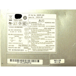 Genuine HP PS-4241-9HA Desktop PSU 240W ATX Power Supply PN 503376-001-FoxTI
