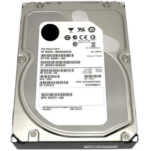 HP / Seagate 2TB 7200RPM 64MB Cache SATA III 6.0Gb/s 3.5" Desktop Hard Drive-FoxTI