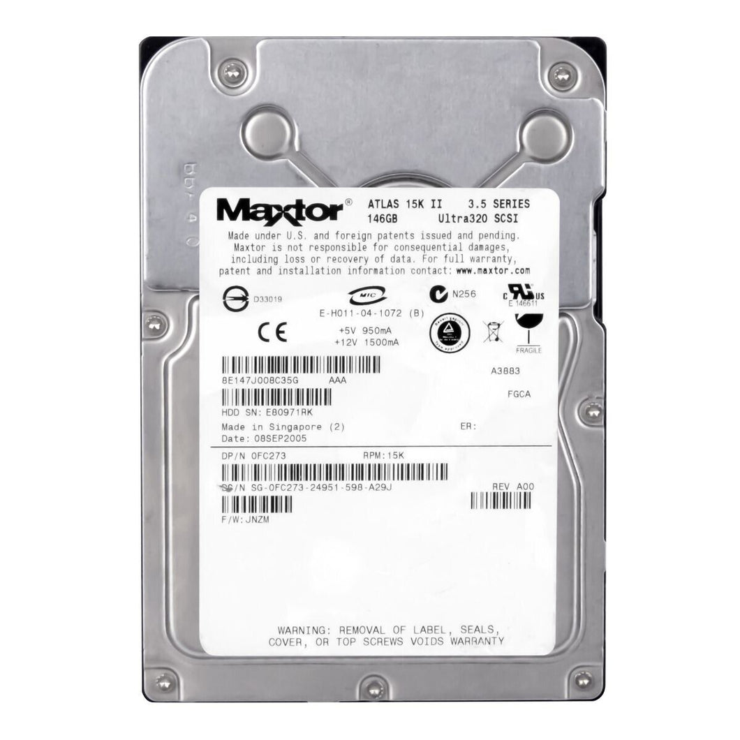 U320 0FC273 hard disk 80pin SCSI 146GB 16MB 3.5inches replace ATLAS disco