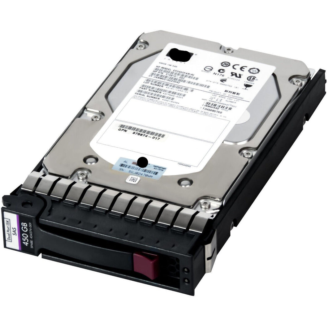 516816-B21 517352-001 533871-002 HP 450GB 15K 6G LFF SAS 3.5'' CONEXIÓN CALIENTE DP HDD 102646114230