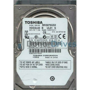 MK5075GSX, A0/GT001M, HDD2L03 B UL01 S, Toshiba 500GB SATA 2.5 Hard Drive disco - MFerraz Tecnologia