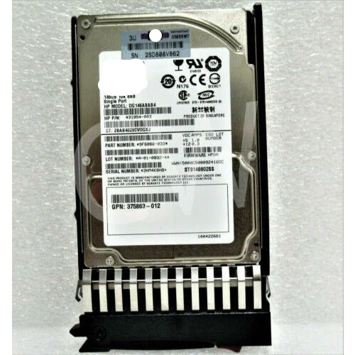 432320-001 431954-003 DG146ABAB4 HP 146GB 10K RPM 3Gb/s 2.5