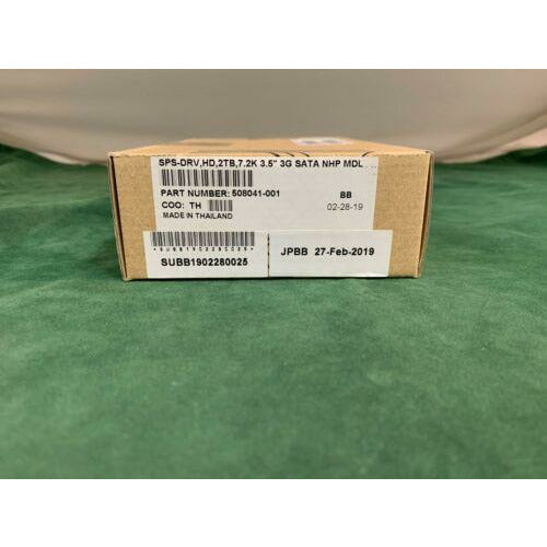 HD HP 508041-001 (507774-B21) - SPS-DRV,HD,2TB,7.2K 3.5