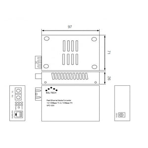 SOLTECH SFC200-SCM Fiber Optic Ethernet Converter Multi-mode 2km 1310nm SC Type-FoxTI